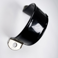 Abrazaderas en P de Acero Galvanizado con Aislamiento de PVC Negro, Clips de Fijación con Amortiguación de Goma Disponibles en Varios Diámetros