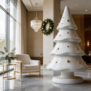 Escultura de Árbol de Navidad Personalizada de Alta Calidad, Estatua Grande y Duradera de Fibra de Vidrio, Adorno para Jardín, Centro Comercial, Decoración de Vestíbulo de Hotel - Product Image 2