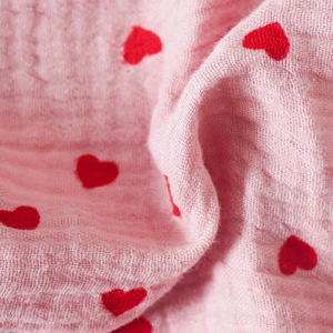 Precio bajo primavera Día de San Valentín algodón doble capa hilo estampado manga larga volante toddle bebé niñas mameluco vestido - Product Image 5