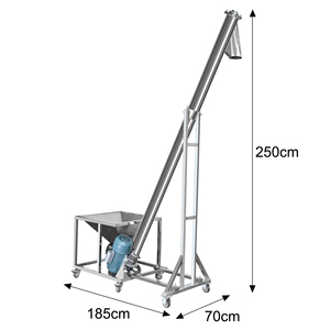 Transportador de Tornillo Vertical Inclinado de Acero Inoxidable Industrial para Polvo, Gránulos, Granos, Especias y Sal - Product Image 4
