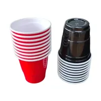 Gelas Plastik PS Sekali Pakai Bebas BPA 2oz, Bertingkat, Mini, Tahan Lama, Logo Cetak Kustom, Untuk Pesta, Acara, dan Penggunaan Rumah Tangga