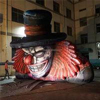 Calaveras inflables para Halloween, calaveras de payaso gigante extraño hechas a medida, 5M de alto, para publicidad