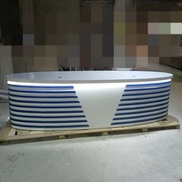 Internet Live Talk Show Host Broadcasting Desk Corian Solid Surface Radio Office Réception