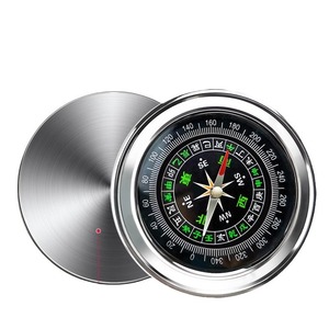 Boussole portable d'extérieur en acier inoxydable, haute précision, type portable, outil de navigation pour l'alpinisme et le camping - Product Image 1