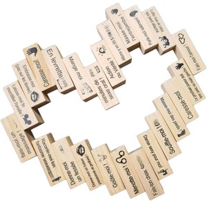 Jeu de blocs empilables coquin pour adultes, thème amour, défi de chute, pour soirée en couple, cadeau de Saint-Valentin, jeux érotiques - Product Image 5