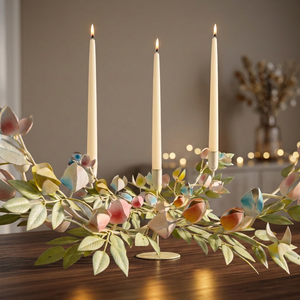 Candélabre avec motif floral pour la décoration de mariage et de la maison, porte-bougie en métal durable - Product Image 5