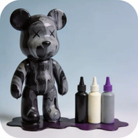 Ours en Briques Fluide DIY : Ornements Créatifs, Décoration Maison, Cadeau de Noël Tendance, Ours Vides Personnalisables de Haute Qualité