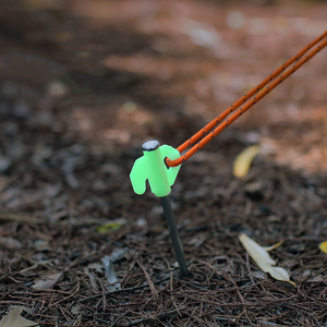 Picchetti da terra glow-in-the-dark da esterno 21cm pioli in acciaio fluorescente <span class=keywords><strong>accessori</strong></span> da campeggio pioli da campeggio antivento addensati - Product Image 2