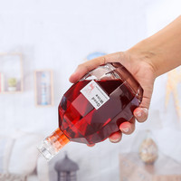 Bouteille de Luxe Transparente pour Vin de Fruits, Spiritueux, Whisky, Liqueur, Boissons, 250ml, 375ml, 500ml, avec Couvercle en Verre