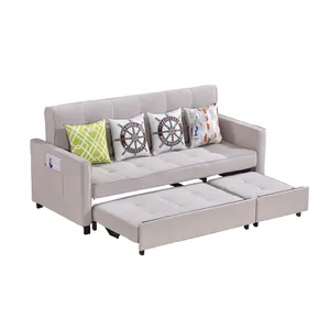 Trung Quốc Nhà Máy Bán Buôn Chức Năng Gấp Sofa Giường Với Lưu Trữ Kim Loại Góc Sofa Giường