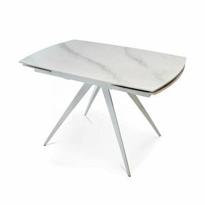 Mesa <span class=keywords><strong>de</strong></span> comedor <span class=keywords><strong>de</strong></span> mármol <span class=keywords><strong>de</strong></span> piedra sinterizada <span class=keywords><strong>de</strong></span> cerámica <span class=keywords><strong>de</strong></span> China con patas <span class=keywords><strong>de</strong></span> metal negro con parte superior <span class=keywords><strong>de</strong></span> 12 mm <span class=keywords><strong>de</strong></span> espesor - Product Image 6