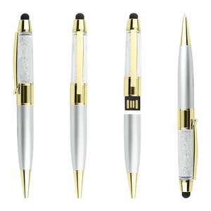 Memoria USB con Logotipo Personalizado, Bolígrafo Metálico con Punta Táctil y Bolígrafo con Cristal para Regalos Promocionales Empresariales al por Mayor - Product Image 2