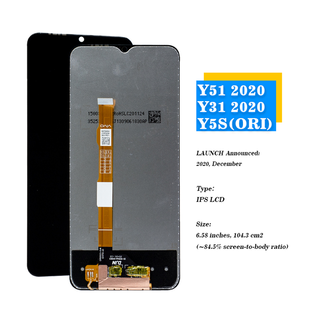 Factory Price Oem Material Universal Mobile Phone Replacement Screen Lcd Display for Vivo Y5S Y31 Y51 2020