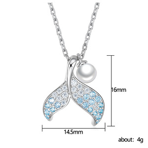 Collana con Ciondolo a Coda di Sirena per Donne, Stile Barocco, Ispirata alla Natura, Catena per Clavicola - Product Image 5