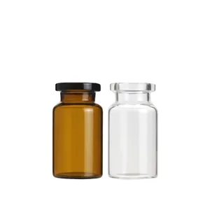 Clear Glass Vials with Rubber <b>Stopper</b> Small Capacity Sample <b>Bottles</b> for home use - Product Image 3