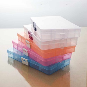 Small size15 Grid transparent plastic jewelry box storage box