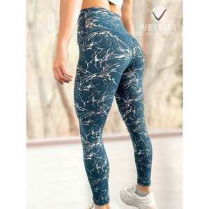 เลกกิ้งลายดอกไม้ไฟพร้อมริบบิ้นและเอวสูง - Product Image 1