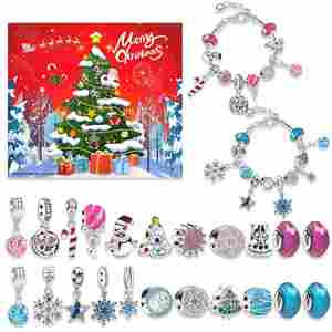 Set de Juguetes Premium para Hacer Joyas DIY para Niños, Caja Sorpresa de Navidad, Cuentas Coloridas de Acero Inoxidable, Pulsera de la Amistad, Moda - Product Image 5