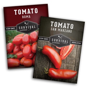Colección de paquetes de cerdas vegetales de tomate sin OGM Heirloom Variedades ecológicas Roma y <span class=keywords><strong>San</strong></span> <span class=keywords><strong>Marzano</strong></span> para jardín y plantación de suelos - Product Image 1