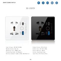 Panneau PC 10A, interrupteur mural tactile WiFi pour éclairage, télécommande compatible Google Home, norme électrique européenne