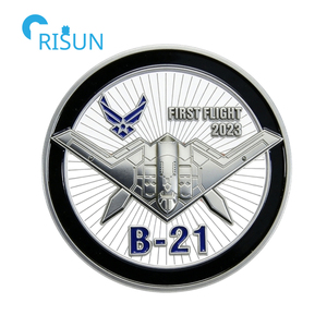 Pièce commémorative personnalisée de l'aviation américaine, force aérienne, bombardier stratégique furtif B-21 Raider, pièce de défi personnalisée B-21 - Product Image 5