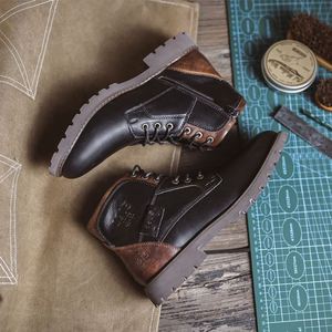 Nuevo Modelo de Botas para Hombre, Estilo Retro Británico, Parte Superior de Goma, Cuero Genuino, Impermeables, Antideslizantes, Modernas y Lujosas - Product Image 3