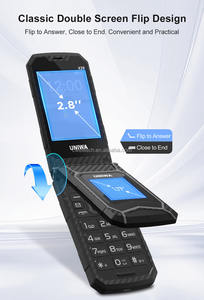 Téléphone portable pliable pour seniors à <span class=keywords><strong>double</strong></span> écran, grandes touches, son fort, numérotation rapide, <span class=keywords><strong>double</strong></span> carte <span class=keywords><strong>SIM</strong></span>, batterie 2000 mAh - Product Image 3