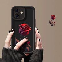 Coques de Téléphone Antichoc Luxe Fleurs pour iPhone 17 Air 16 15 Plus Pro Max 14 13 12 11 X – Housse de Protection Arrière Personnalisable avec Logo