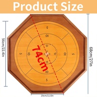 Nouveau produit Jeu de société canadien en bois-Crokinole Tournament Jeu d'échecs d'intérieur pour enfants avec pièces en métal