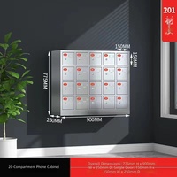 Armoire de rangement verrouillable en acier inoxydable, casier à compartiments pour téléphones portables destiné au personnel scolaire, armoire sécurisée pour documents
