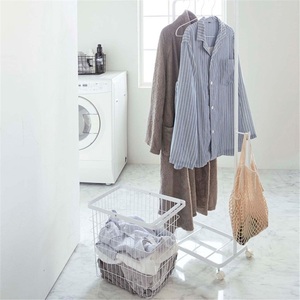 Mobile Adjustable Iron Clothes Storage Racks for Balcony Drying Clean/Dirty Clothes <b>Baskets</b> Modern Design - Product Image 2