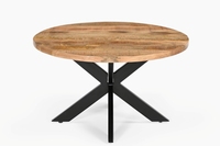 Ensemble de tables basses modernes en fer/bois, rondes, lot de 2, avec pieds pliants, meubles de salon, collection à prix de gros