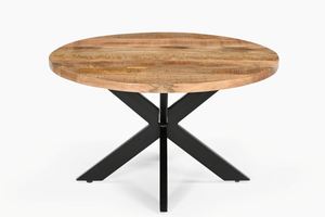 Juego de mesas de centro modernas de hierro/madera, juego de 2 mesas de centro redondas con patas plegables, muebles para sala de estar, colección a precio de mayoreo. - Product Image 2