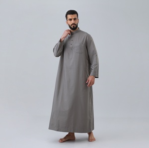 Thobe Qatar Daffah, Abito Tradizionale Musulmano da Uomo a Maniche Lunghe con Colletto Alto per Eid e Preghiera <span class=keywords><strong>del</strong></span> Ramadan - Product Image 5