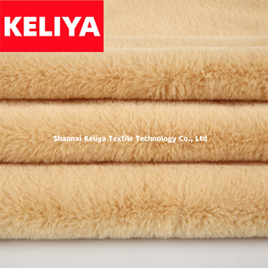 KELIYA – peluche douce et chaude de qualité pour l'hiver, tissu en <span class=keywords><strong>fausse</strong></span> <span class=keywords><strong>fourrure</strong></span> de lapin de couleur pure - Product Image 2