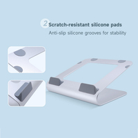 Nuevo Soporte para Computadora Portátil MK874 Estable con Base Giratoria de 360 Grados, Soporte Giratorio de Aleación de Aluminio para Computadora Portátil, para Multitarea