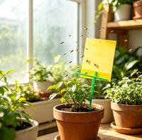 Trampas Adhesivas para Insectos BestWin, Tabla Adhesiva para Plantas, Trampa para Mosquitos, Sin Veneno, Atrapa Moscas Blancas y Pulgones para el Hogar y el Jardín