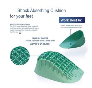 Protetores de Calcanhar de Alta Resistência, Inserções de Alto Impacto para Doença de Sever e Fascite Plantar - Product Image 3