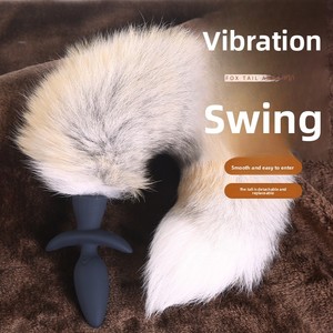 Erkek ve Kadınlar için Arka Bahçe Tilki Kuyruğu Anal <span class=keywords><strong>Plug</strong></span> SM Titreşimli Hareketli Mastürbatör Cosplay Aksesuarları Seks Oyuncağı - Product Image 2
