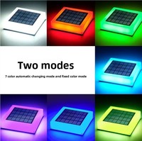 Lampe solaire à LED moderne pour poteaux, adaptée aux clôtures/portails, lampe solaire pour poteaux extérieure avec RGB, facile à installer, étanche IP68