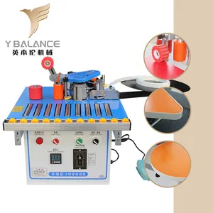 Automatic cutting end manual handle small size mini edge bander machine with CE ISO for plate furniture