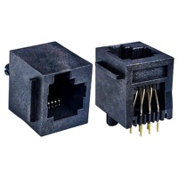 Nuevo enchufe de red completamente de plástico 1X1 6P6C CAT5E CAT6 CAT6A Terminal con hebilla de oreja izquierda Rj11 Conector Ethernet