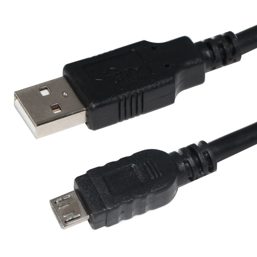 Hitam 1M 1.5M USB 2.0 Kecepatan Transfer Data 480Mbps untuk Kamera Kabel Pengisian Daya MP3 Micro Usb