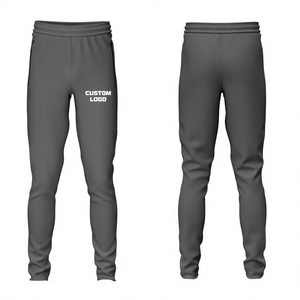 Pantalon gris foncé personnalisé en coton éponge pour la fabrication de vêtements de sport - Product Image 1