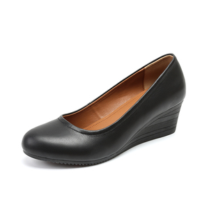 Zapatos <span class=keywords><strong>de</strong></span> Cuero Negros para Mujer, Estilo Barefoot, Suela Blanda, Cierre Deslizante, Cómodos, para Azafatas <span class=keywords><strong>de</strong></span> Vuelo - Product Image 2