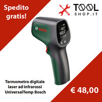 Bosch MIS0032 Digital Laser Infrared Thermometer Universal Temperature Instrument Made in Italy