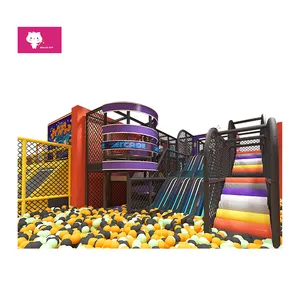 Permainan taman bermain dan labirin trampolin besar taman lompat untuk mal dewasa