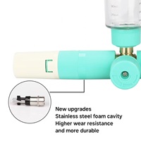 Connecteur rapide 1/4 en laiton et acier inoxydable pour lance à mousse de neige, mini bouteille transparente en plastique pour canon à neige de nettoyeur haute pression