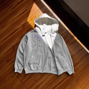 Felpa con Cappuccio Unisex Primavera-Estate 2026 con Stampa Effetto <span class=keywords><strong>Schizzi</strong></span> <span class=keywords><strong>di</strong></span> Vernice, Stile Vintage Streetwear Oversize per Uomo e Donna - Product Image 4