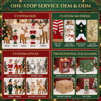 Vente flash - Poupées elfes de Noël de style nordique pour décorations de bureau - Rose et vert - Couleur personnalisée - Ornements d'elfes de Noël uniques